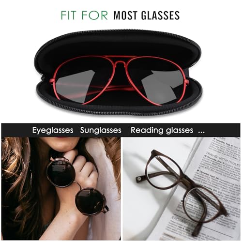MoKo Sunglasses Soft Case Ultra Light Neoprene Zipper Eyeglass Case for Men Women - color: M-dreamy Nebula