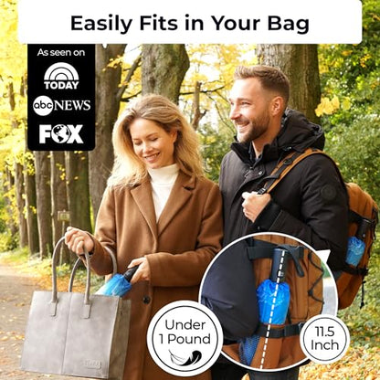TUMELLA Strongest Windproof Travel Umbrella (Compact, 100MPH Wind-Tested), Light, Portable, One-Handed Use, Automatic Folding Rain Umbrella, Durable, Premium Grip, Fits Car & Backpack - color: 1-pack Blue Skies