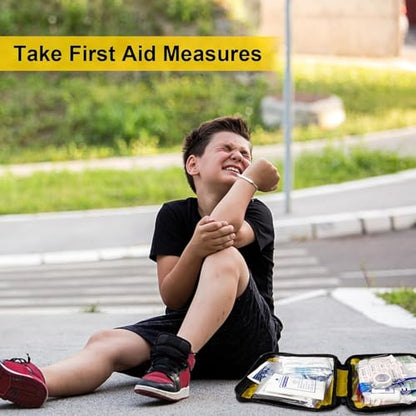 First Aid Kit 300PCS Car Home Camping Essentials Yellow 1st Aid - color: Yellow-300pcs