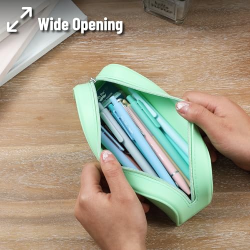 Mr. Pen- Silicone Pencil Case, Aesthetic Pencil Bag for Women, Makeup Pouch - color: Mint Breeze