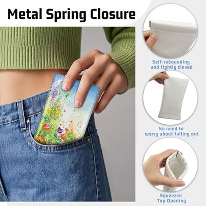 Soft Glasses Case for Sunglasses Eyeglass Slim Pouch - color: Floral