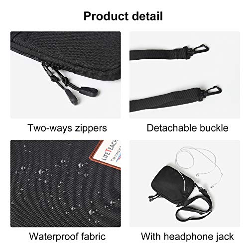 Small Crossbody Bag for Men, Mini Messenger Bag Shoulder Bag for Phone Passport - color: A-black