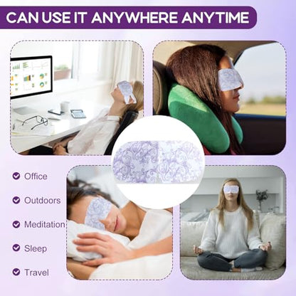 XPCARE 24 Pack Steam Eye Mask Disposable for Dry Eyes Cornea Care-Lavender - size: 1 Count (Pack of 24)