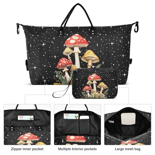 Mushroom Quilted Travel Bags Weekender Duffle Bags - color: Color 16