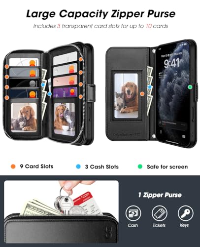 OCASE Crossbody Wallet Case for iPhone 18 Pro Max/ 17 Pro Max, Black - color: Black, size: iPhone 17 Pro Max/ iPhone 18 Pro Max