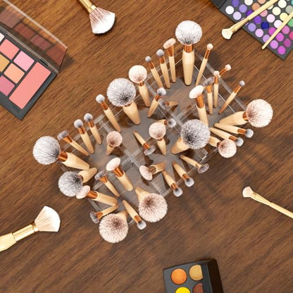 HIIMIEI Clear Makeup Brush Holder Organizer - color: Clear