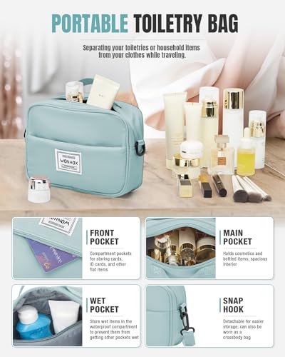 Weekender Bags for Women Travel Weekend Overnight Bag with Shoe Compartment - color: A -Light Blue