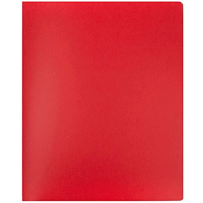 JAM PAPER Heavy Duty Plastic Multi Pocket Folders - 10 Pocket - Red - 3/Pack - color: Red, size: 10 Pocket (Pack of 3)