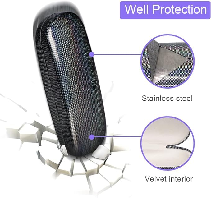 ZONLY Eyeglasses Case,(4 Piece) Unisex Hard Shell Eyeglasses Cases Protective Case For Glasse - color: Style a
