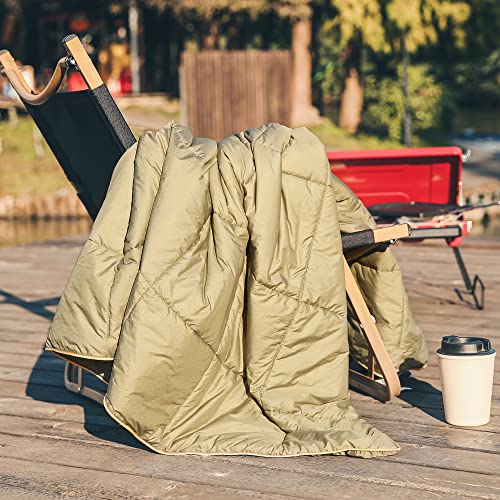 Sonive Blanket 52x75,Packable Compact Blanket Weatherproof Outdoor - color: Army Green