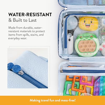 Mothercould Large Kids Travel Organizer, Hanging Bag With Hook, Blue - color: Blue, size: Large