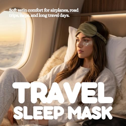 Satin Sleep Mask - 2 Pack - Champagne & Martini Print - color: 2 Pack - Champagne & Martini Print