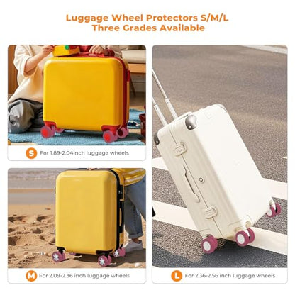 10 Pack Luggage Wheel Covers for 2.09-2.36" Suitcase Spinner Wheels-Red M - color: Red, size: Medium Fit: 2.09- 2.36"