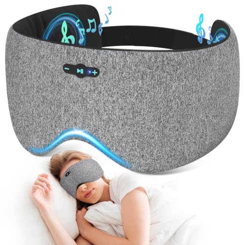 Sleep Headphones Bluetooth 6.0 Sleep Mask for Side Sleepers, 20H Playtime - color: Star Grey