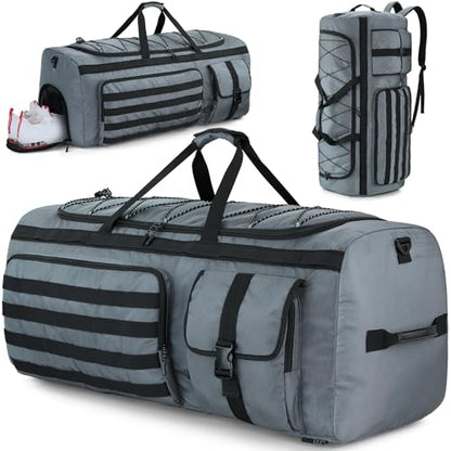 Gonex 130L Extra Large Duffel Bag, Convertible Travel Duffle - color: Grey, size: 130L