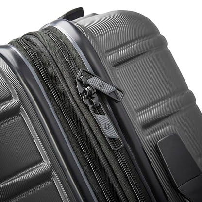 Samsonite Omni 2 Hardside Expandable Luggage with Spinner Wheels, 2-Piece Set (19/24), SOLID CHARCOAL - color: Solid Charcoal, size: 2-Piece Set (Carry-on/Medium)