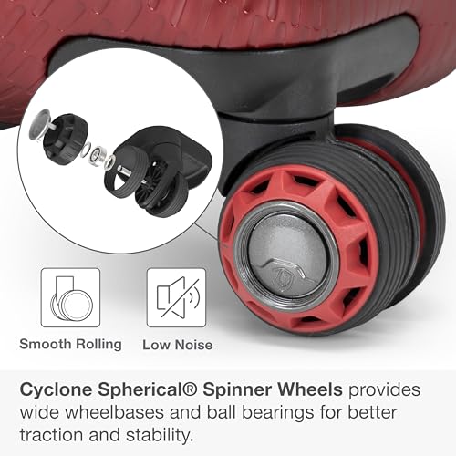 Traveler's Choice Maxporter II Polycarbonate Hardside Trunk with Spinner Wheels, Red, 28-Inch Medium Trunk - color: Red, size: 28-inch Medium Trunk