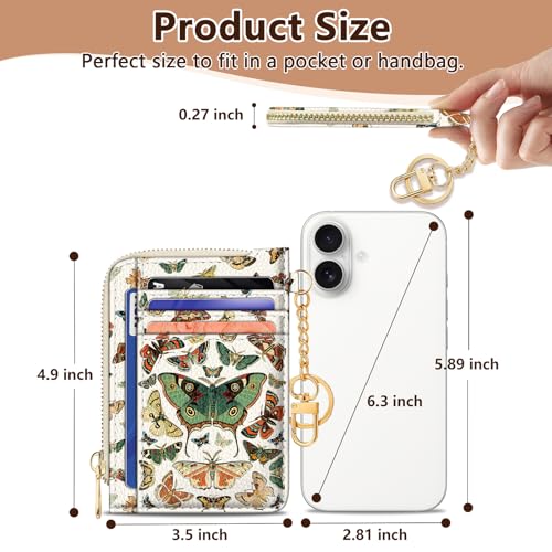GIANCOMICS Slim Wallet Women, Credit Card Holder, Small Rfid Butterfly Case - color: Butterfly