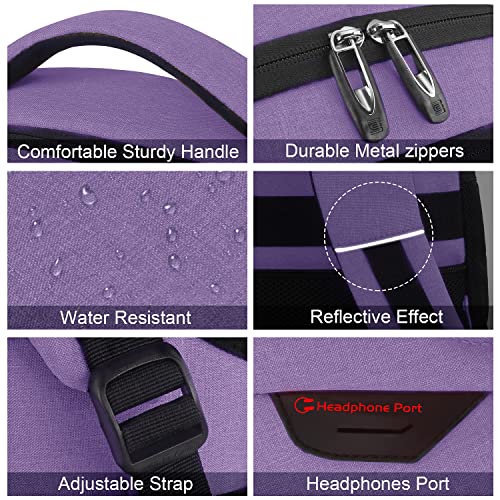 Volher Laptop Backpack,Business Travel Anti Theft Slim College Backpack - color: Purple, size: 15.6 Inch, style: Laptop