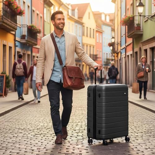30" Luggage,Hardshell Suitcase w/4 Spinner Wheels,NO LOCK - color: Grey, size: Checked-Large 30-Inch