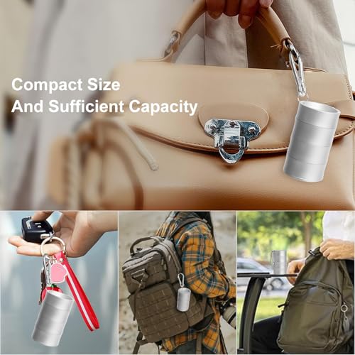 Mini Travel Ring Holder Keychain, Portable Jewelry Holder Keychain - color: Silver