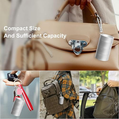 Mini Travel Ring Holder Keychain, Portable Jewelry Holder Keychain - color: Silver
