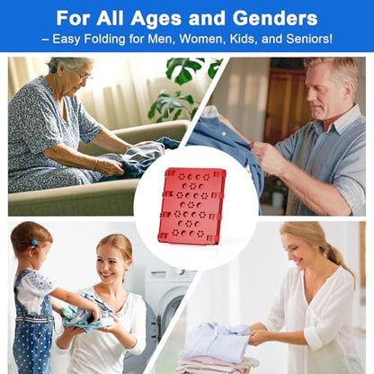 BoxLegend V3 Shirt Folding Board t Shirt Laundry Folder for Clothes Red - color: Red