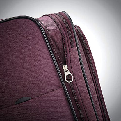 Samsonite Ascella X Softside Expandable Luggage with Spinner Wheels, Plum, Checked-Large 29-Inch - color: Plum, size: Checked-Large 29-Inch