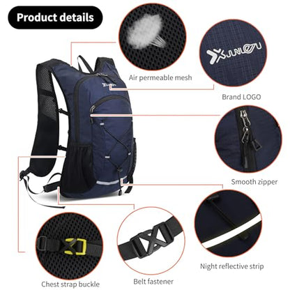 DOJUNS Hiking Backpack Lightweight Travel Backpack 20L Waterproof Hiking Daypacks Camping Backpack for Men Women (Dark Blue) - color: Dark Blue