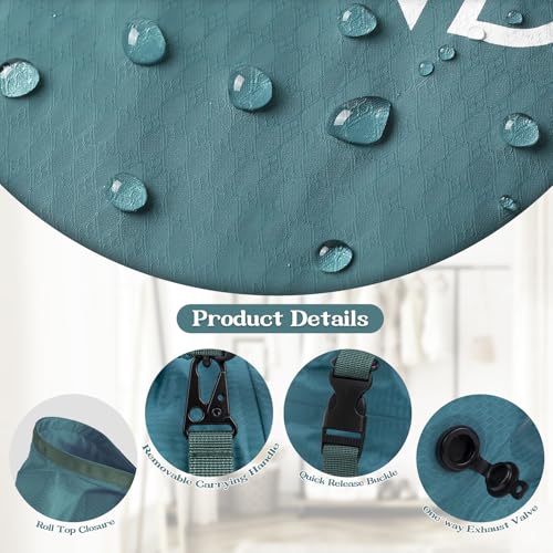 Travel Laundry Bag, Vacuum Compression Dirty Clothes Travel Bag - color: Green, size: Medium
