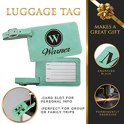 My Personal Memories, Monogrammed Luggage Tag - Engraved Personalized Custom Traveler Gift