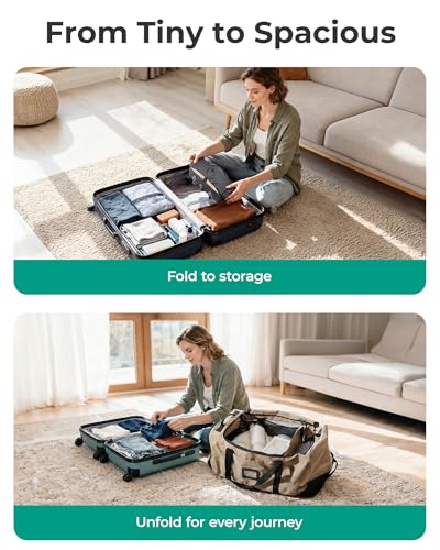 BAGSMART 83L Foldable Travel Bag, Large Duffle Bag Luggage for Travel - color: Dark Gray