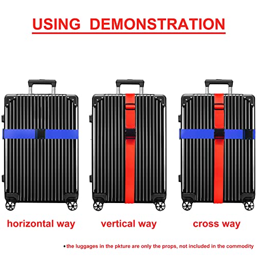 Luggage Straps for Suitcases TSA Approved Travel Belt 4 Pack by Chelmon (Mixed Colors) - color: Mixed Colors