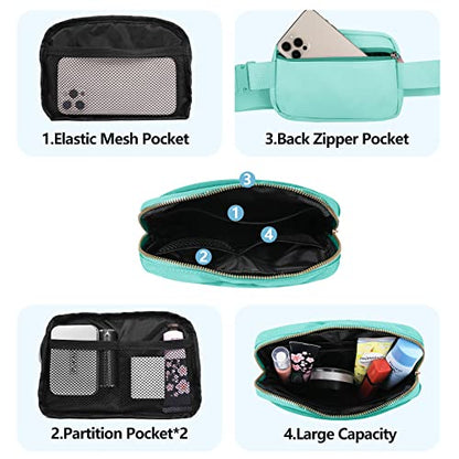 VOROLO Fanny Pack For Women And Men Crossbody Bag Belt Bag Light Green - color: Light Green