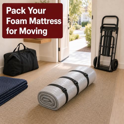 Mattress Vacuum Bag with Straps for Moving & Storage, Twin/Twin XL - size: Twin/Twin XL