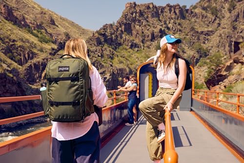 JanSport Venture Pack System – Travel Pack With Large Main Compartment, 4 Water Bottle Pockets, Adjustable Torso Length, Perimeter Wireframe Suspension, Tuck-Away Straps, Padded Hip Belt, Black - color: Black, style: Venture Pack System