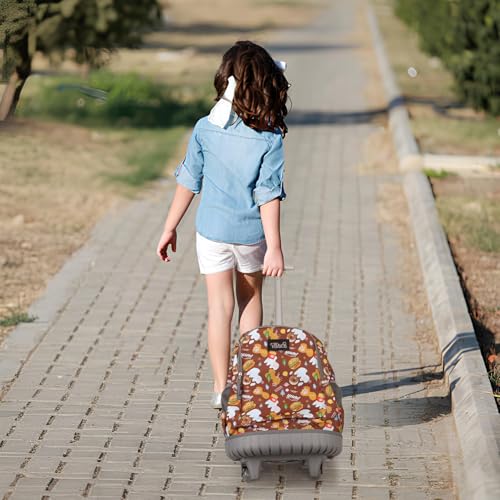 Tilami Rolling Backpack for Boys and Girls,Humburgers - color: Humburgers
