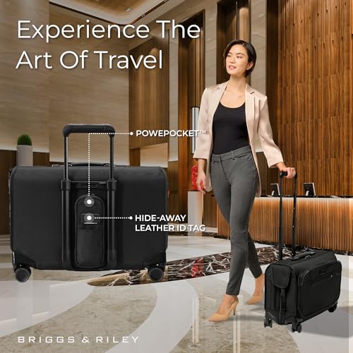 Briggs & Riley Baseline 의류 가방, 블랙., Briggs & Riley 베이스라인 의류 가방 - size: 21" Global Carry-On