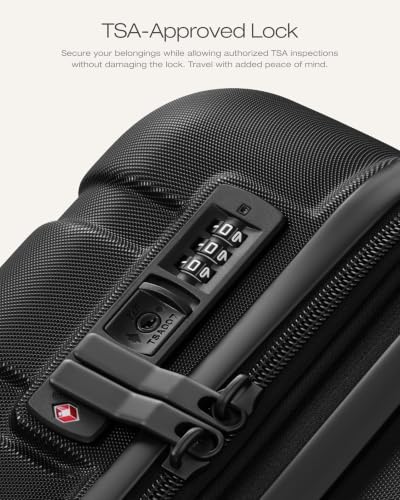 Coolife Luggage Set, Lightweight Durable Hardshell, 3 piece, Black new - color: Black new