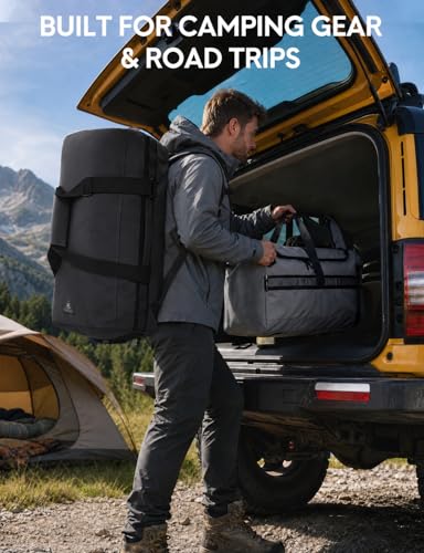 Haimont Heavy Duty Outdoor Gear Duffel Backpack, Black - color: Black, size: 90L