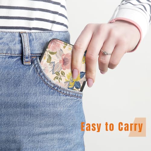 Rimilak Aluminuml Credit Card Holder,Colorful Flower - color: Colorful Flower