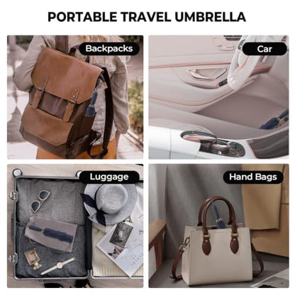 ZDSSM Inverted Umbrella for Rain, Compact Windproof Auto Open Close - color: 네이비
