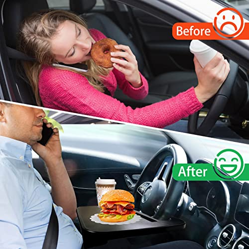 Steering Wheel Tray - 2 in 1 Car Seat Gap Filler Organizer, Multipurpose Table Tray for Eating, Drinking, Laptop - size: 14.6" * 11"