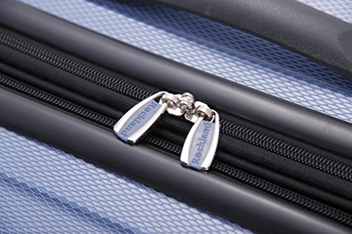 Rockland London Hardside 3 Piece Expandable Spinner Wheel Luggage Set, (20"/24"/28"), Blue - color: Blue, size: 3 Piece (28"/24"/20")
