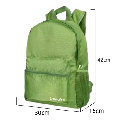 Foldable Backpack, Lightweight Travel Daypack, Black - color: Green