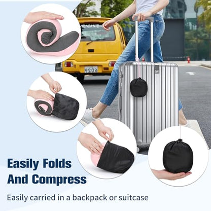 Cirorld Neck Pillow for Traveling, Travel Pillows for Airplanes Pink - color: Pink