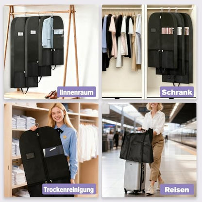 54" Garment Bags 2 Pack, Hanging Dress Covers for Closet Storage and Travel - size: Var-GYD-54-2P