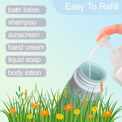 15 Pack Silicone Travel Bottles TSA Approved 3oz, Opal Shaped Leak Proof Refillable Toiletry Containers, BPA Free Wide Mouth Portable Travel Size Bottles for Shampoo Conditioner Lotion Body Wash