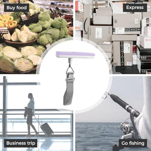 pack all Digital Luggage Scale for Travel, 110Lbs Capacity, 0.1Lb Precision - color: Purple
