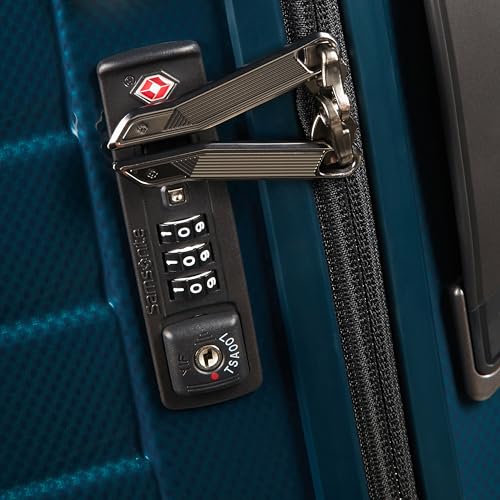 Samsonite Proxis Medium Hardside Luggage with Dual Spinner Wheels - Innovative Roxkin™ Lightweight Shell With Ultimate Durability- Includes TSA Lock, Ergonomic Telescoping Handle - Petrol Blue - color: Petrol Blue, size: Medium Spinner